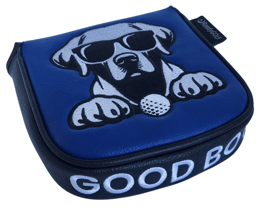 L.A.B. DF2.1 Embroidered Center-Shafted Putter Cover by ReadyGOLF - Good Boy (Black Lab)