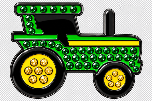 Green Tractor Crystal Ball Marker & Hat Clip by ReadyGOLF