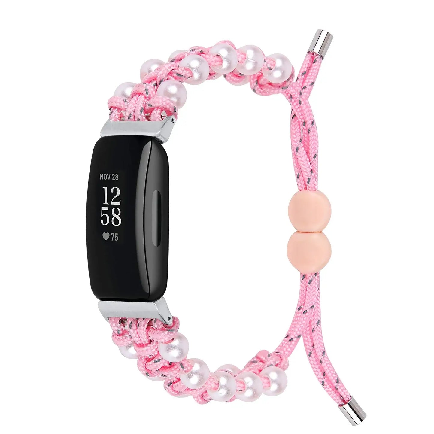 Fitbit Inspire 3, 2, 1, HR Braided Bead Band - Stylish Strap