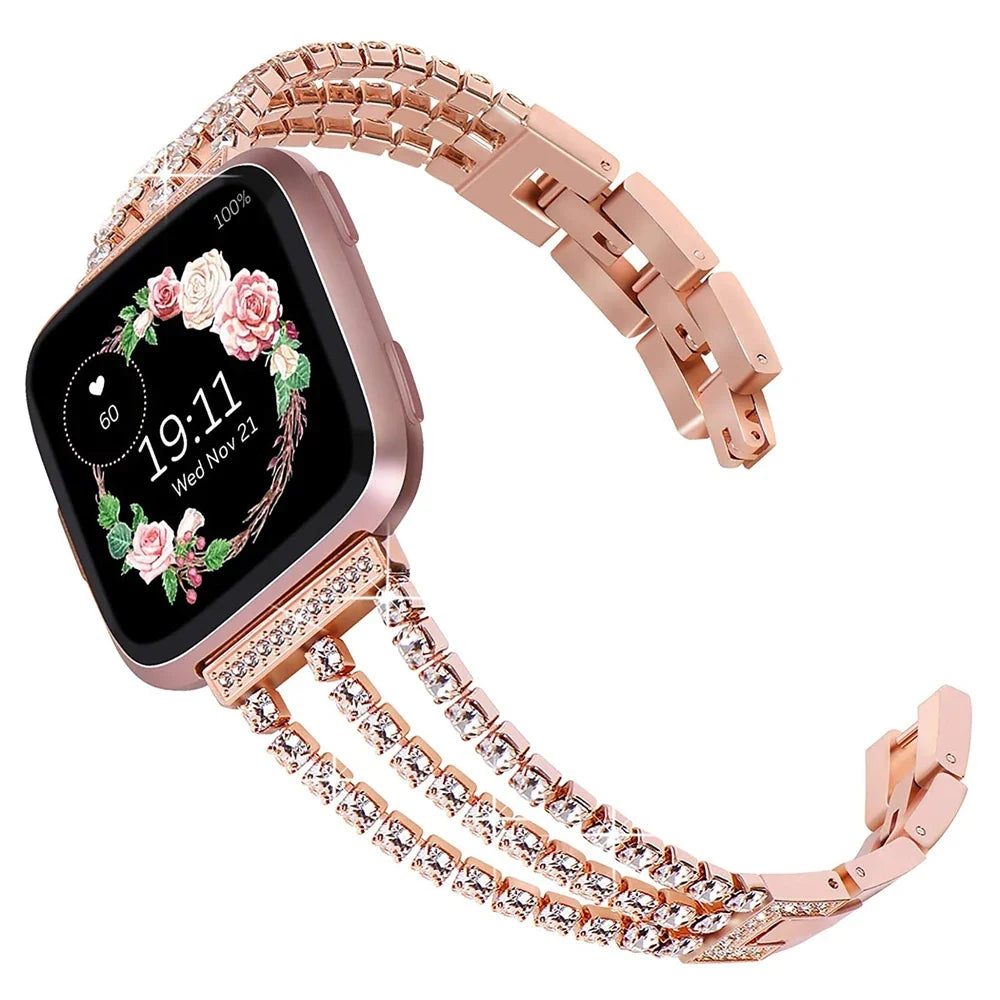 Fitbit Versa 4, Versa 3, Sense 2 & Sense Rhinestone Bracelet Band