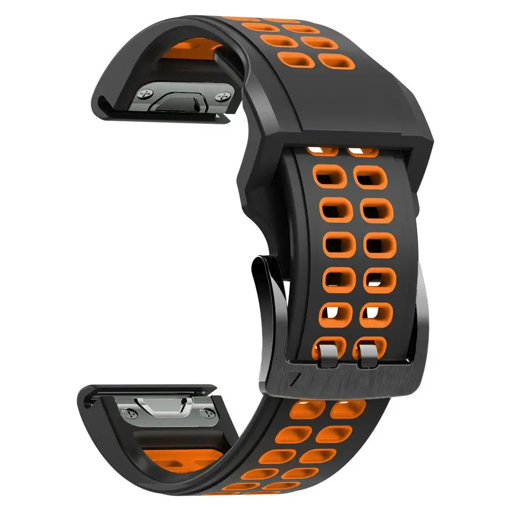 Garmin QuickFit 22/26mm Silicone Band, Solid or Two-Tone Perforated