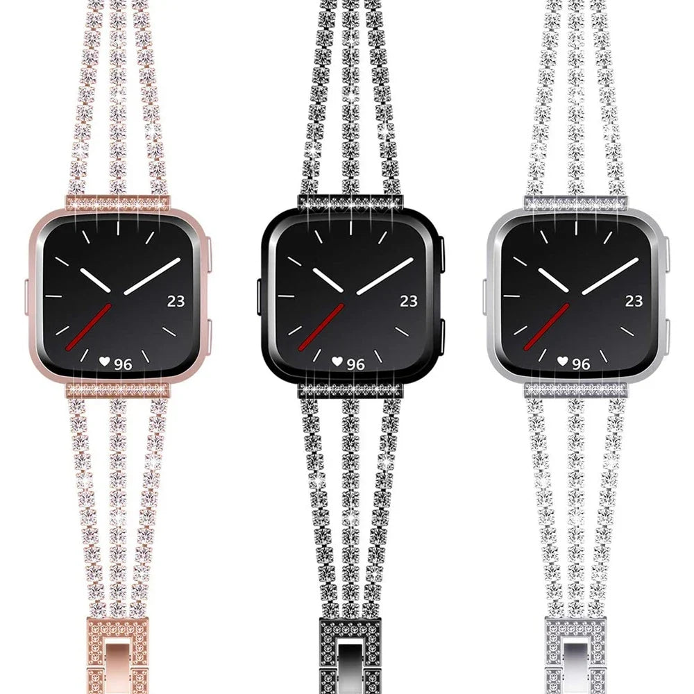 Fitbit Versa 4, Versa 3, Sense 2 & Sense Rhinestone Bracelet Band