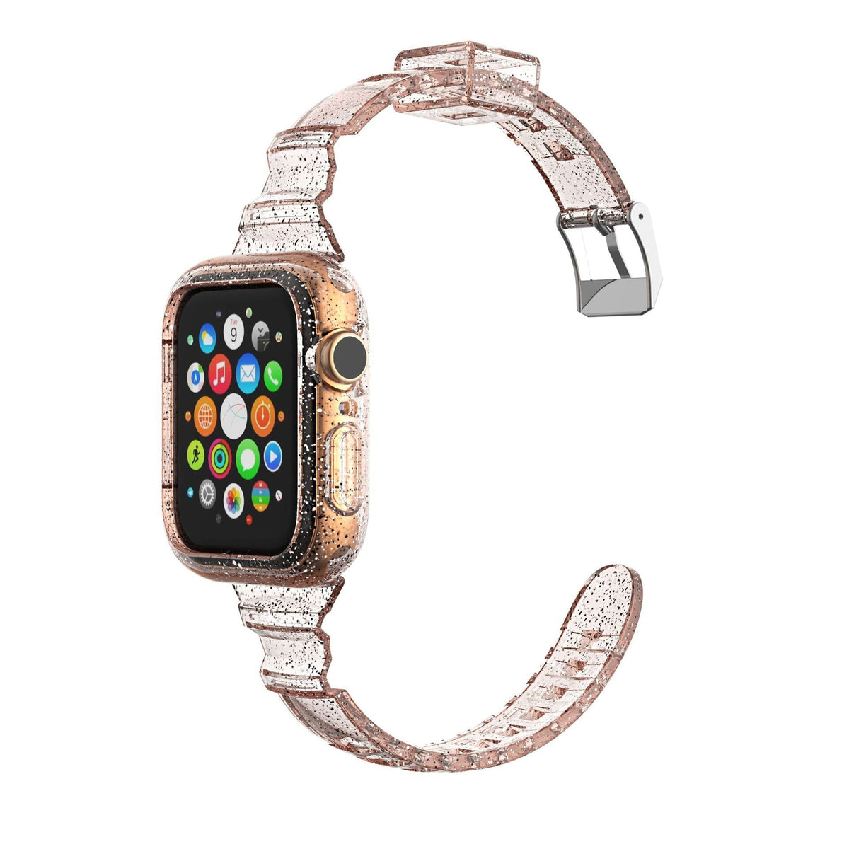 Silicon Apple Watch Band + Case Series 9/8/7/6/5/4/3/2/1 SE