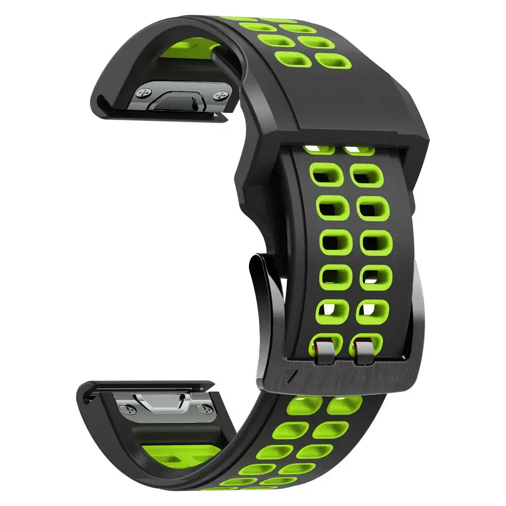 Garmin QuickFit 22/26mm Silicone Band, Solid or Two-Tone Perforated