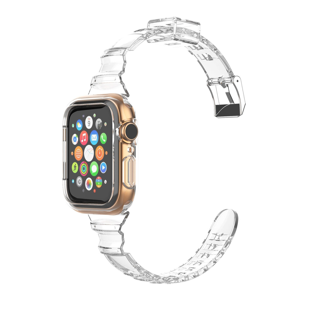 Silicon Apple Watch Band + Case Series 9/8/7/6/5/4/3/2/1 SE
