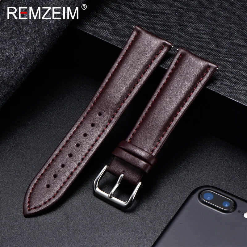 OnePlus Watch Soft Calfskin Band, Plain or White Stitching