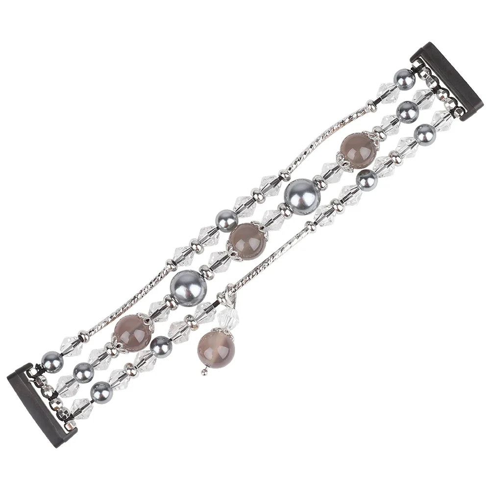 Fitbit Versa 4, Versa 3, Sense 2 & Sense Pearl Beaded Bracelet Band