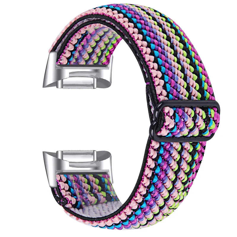 Fitbit Charge 6 5 Nylon Strap - Elastic Sport Fabric Design
