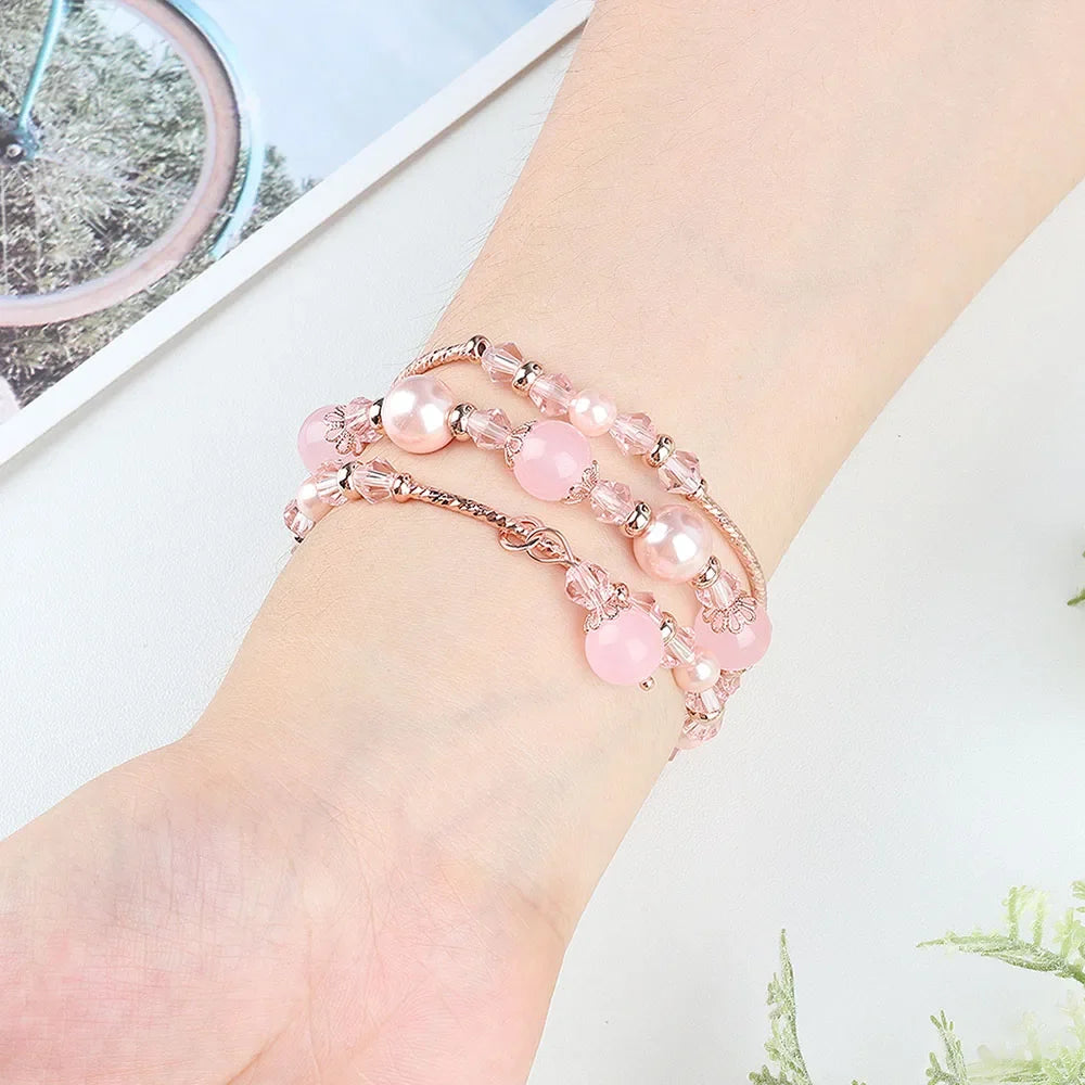 Fitbit Versa 4, Versa 3, Sense 2 & Sense Pearl Beaded Bracelet Band
