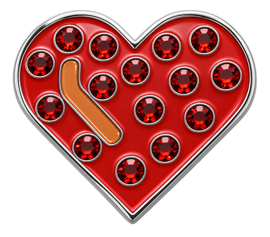 Heart Ball Marker & Hat Clip with Crystals by ReadyGOLF