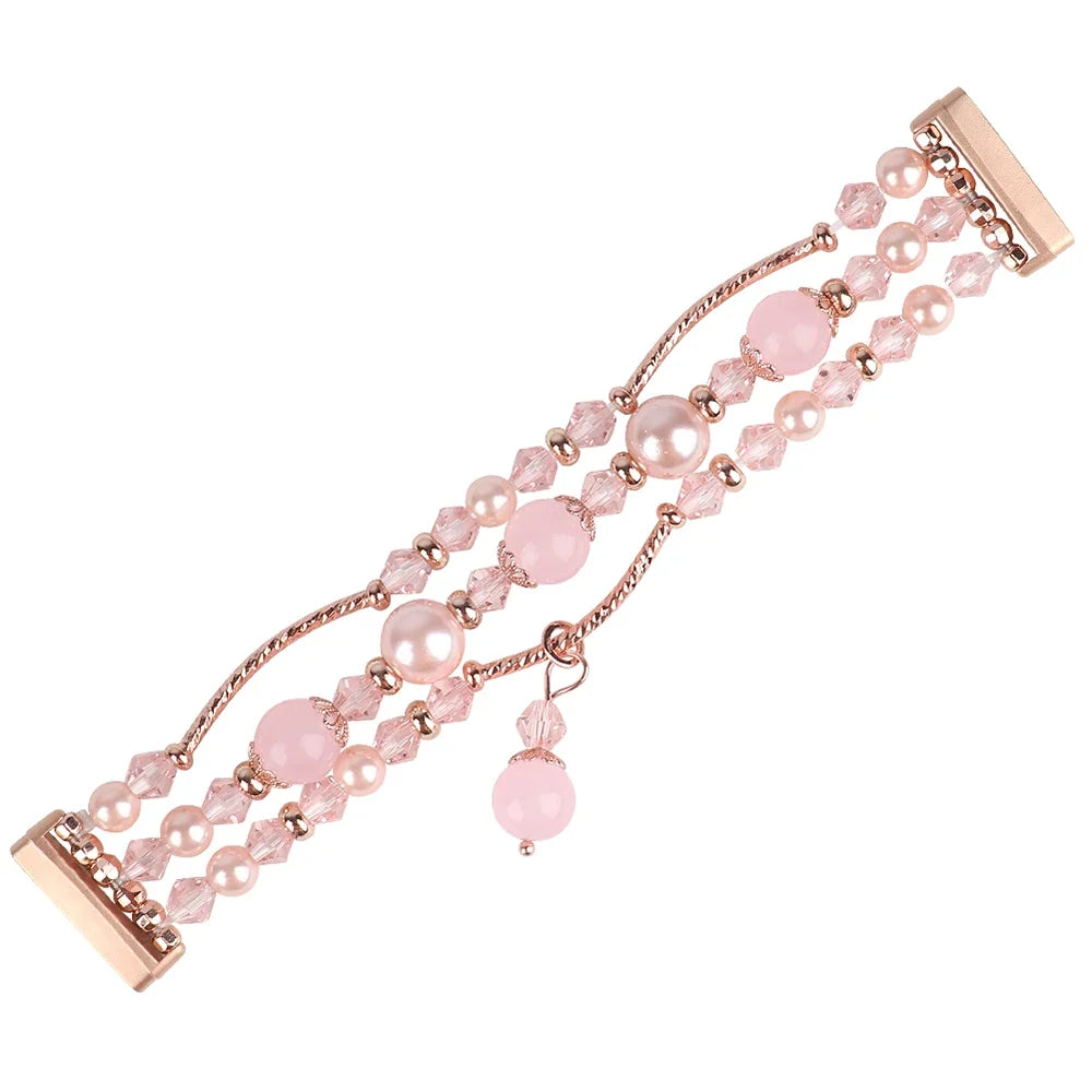 Fitbit Versa 4, Versa 3, Sense 2 & Sense Pearl Beaded Bracelet Band