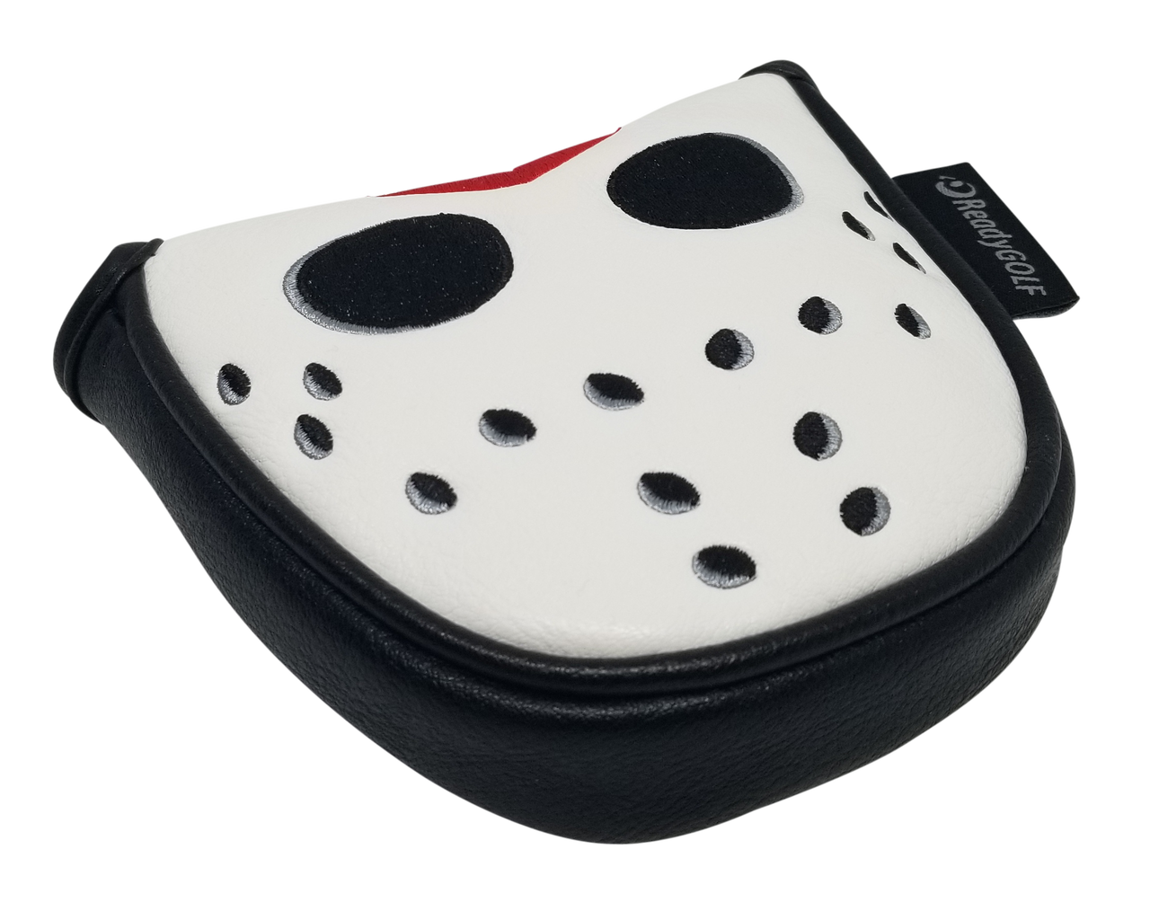 Hockey Goalie Mask Embroidered Mallet Putter Cover by ReadyGOLF