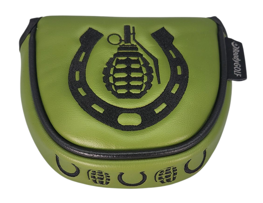 Horseshoes & Hand Grenades Embroidered Putter Cover by ReadyGOLF - Mallet
