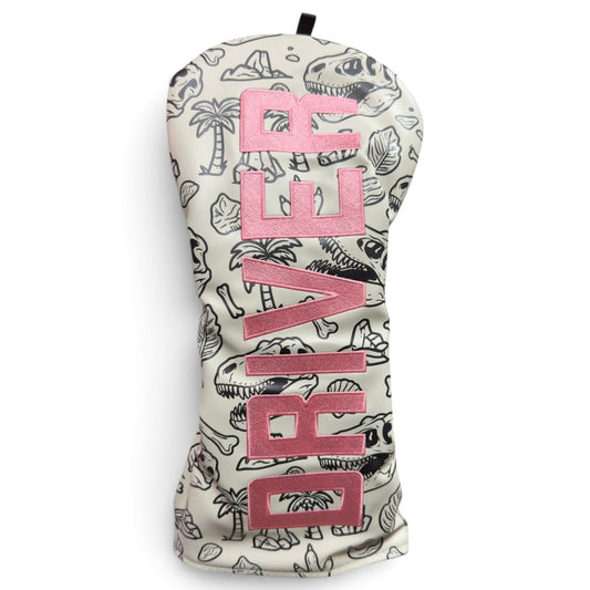 Fossil Fairways Driver Headcover – Premium Faux Leather Driver Cover – Elastic Fit – Embroidered Letters