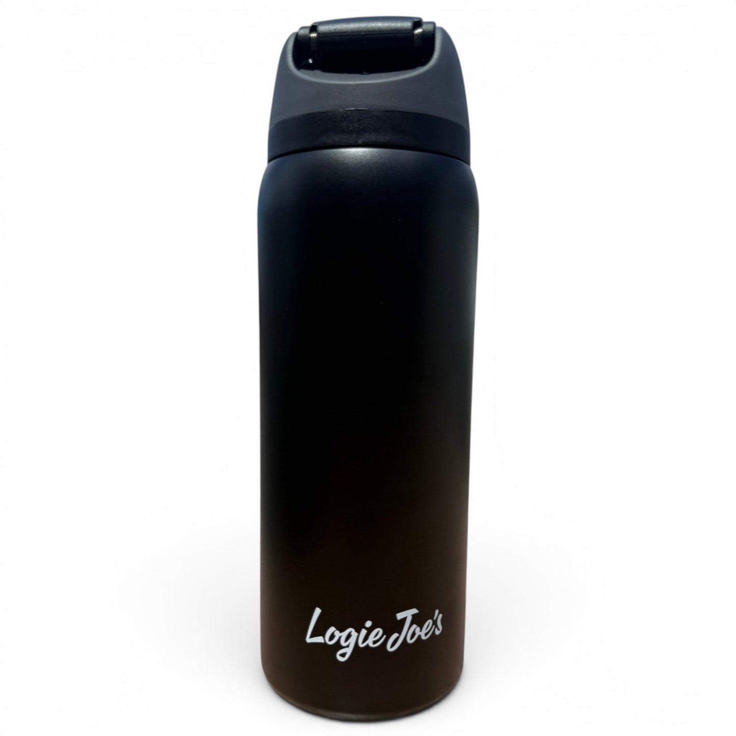 Hydration Bottle – Shark Bite | 32oz Insulated Stainless Steel | Flip Straw Lid w/ Handle