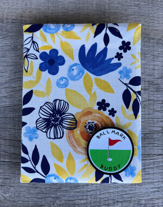 Blue & Yellow Floral Ball Mark Buddy