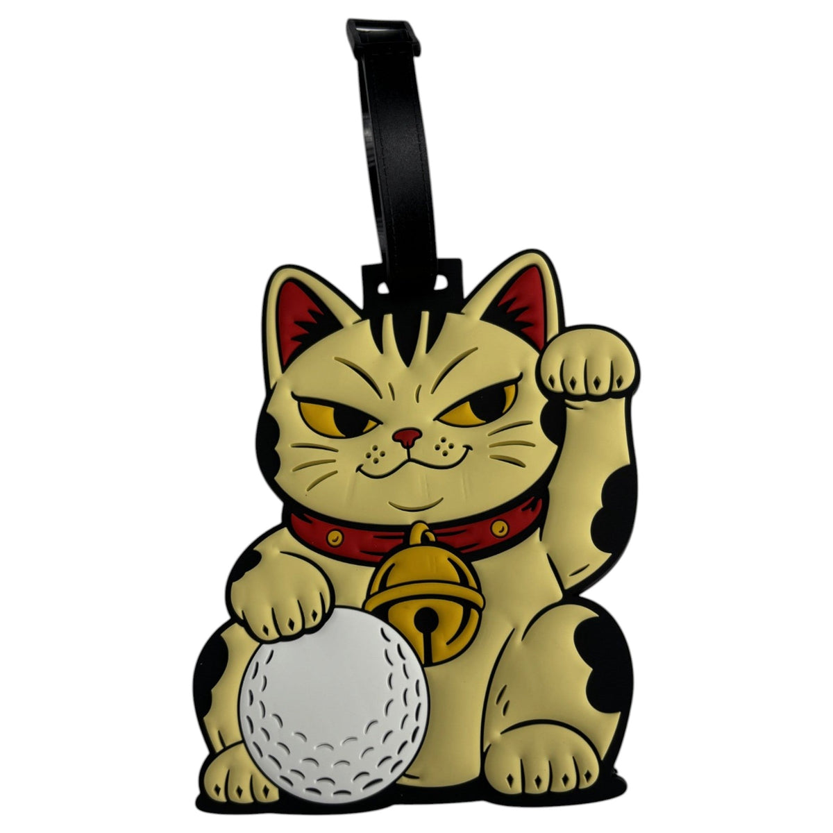 Fortune Kitty Clip-On Tag | Multi-Use Bag Tag, Travel Tag, Golf Accessory