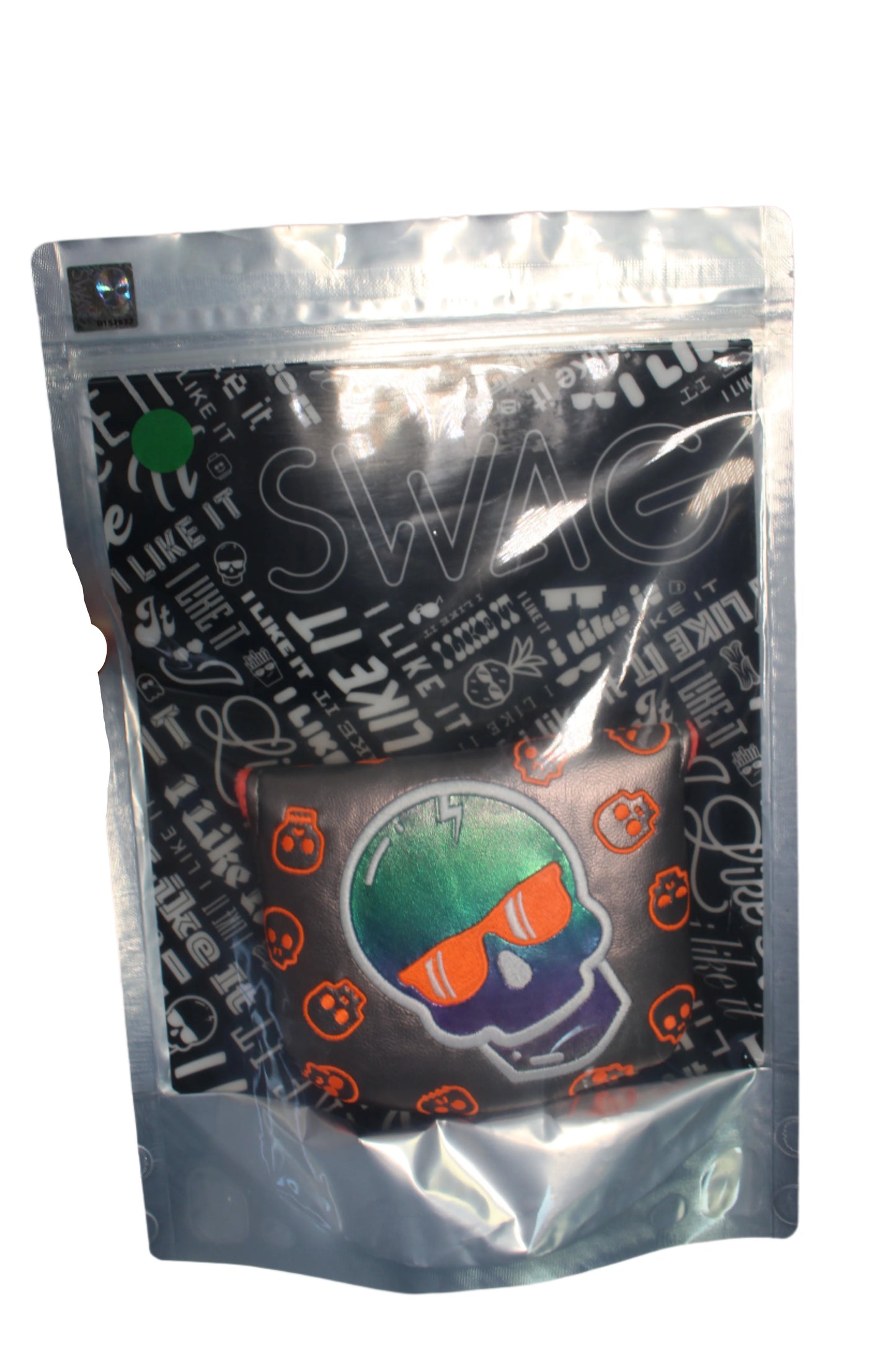 Swag Golf - Da Skull Orange & Grey Mallet Putter Headcover