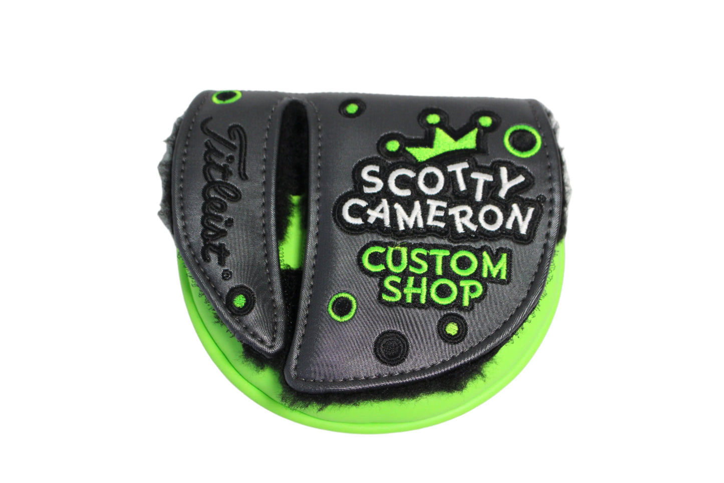 Scotty Cameron Custom Shop 2019 Jackpot Johnny Charcoal & Lime Green Mid-Round Mallet Putter Headcover