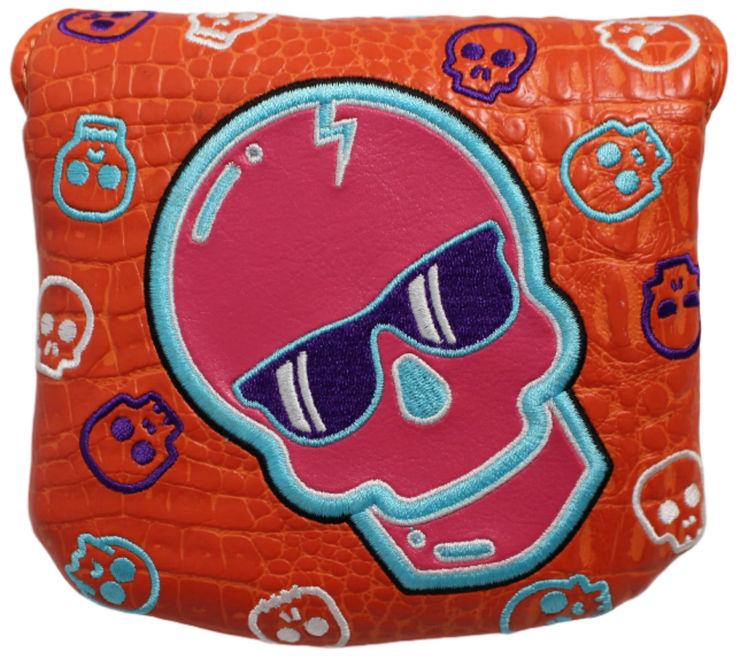 Swag Golf - Skulls Orange/Pink/Blue Mallet Putter Headcover *opened, no bag*