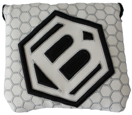 Bettinardi - 2022 Jumbo Hex B Specialty Run Mid-Sqaure Mallet Putter Headcover White/Black
