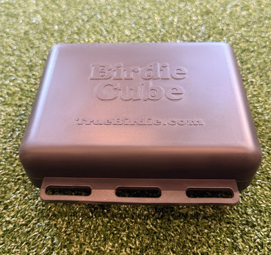 Birdie Cube - Golf Simulator Tee Anchor with Two Sets of Silicone Tees