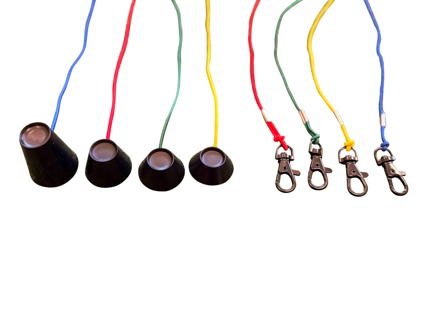 2FT Golf Simulator Tees - Durable Silicone Sim Tees with Bungee Cord and Swivel Clip