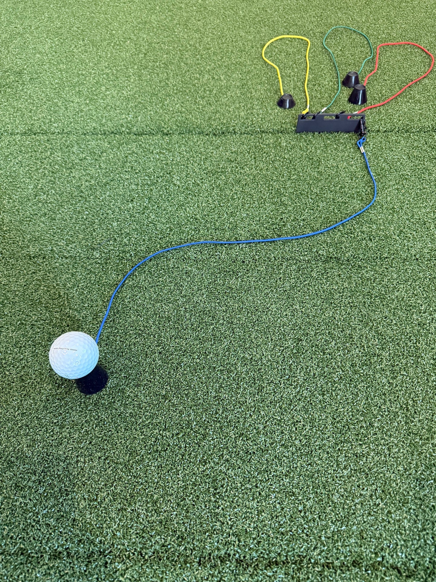 3FT Golf Simulator Tees - Durable Silicone Sim Tees with Bungee Cord and Swivel Clip