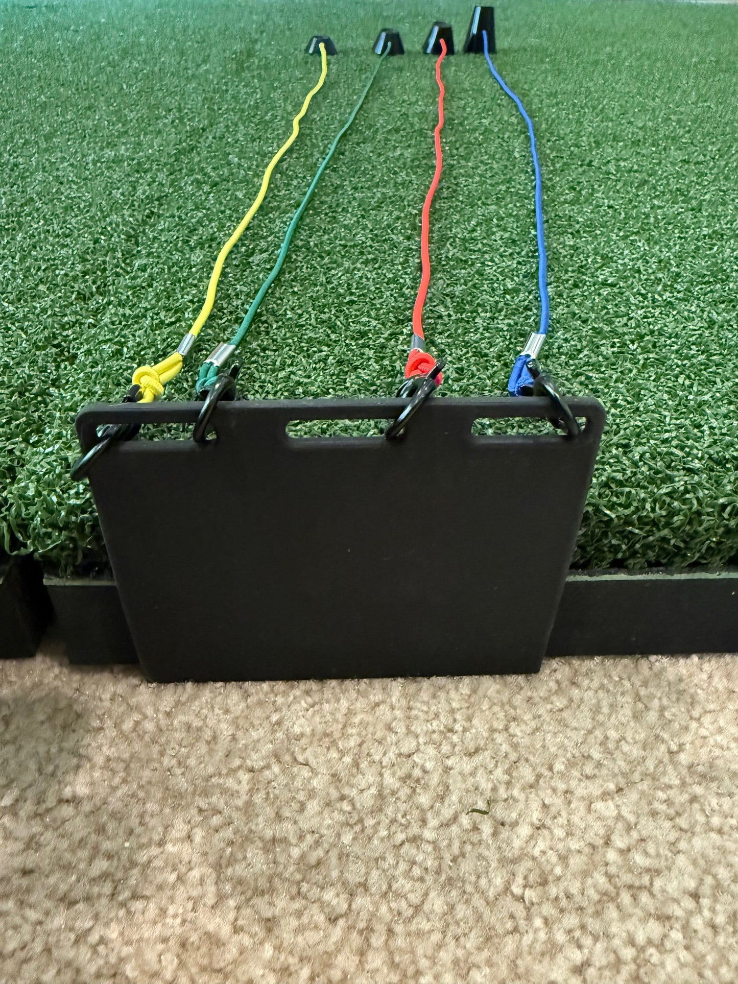 2FT Golf Simulator Tees - Durable Silicone Sim Tees with Bungee Cord and Swivel Clip