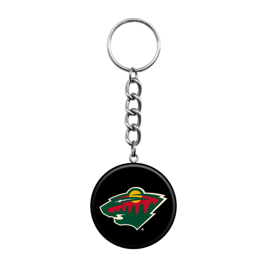 Minnesota Wild Mini Hockey Puck Keychain