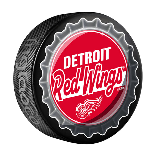Detroit Red Wings Hockey Puck Bottle Opener