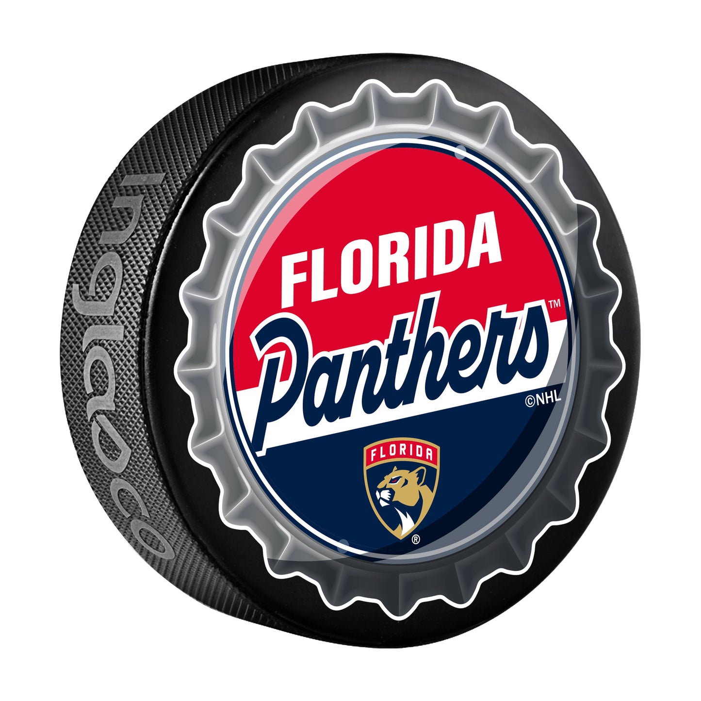 Florida Panthers Hockey Puck Bottle Opener