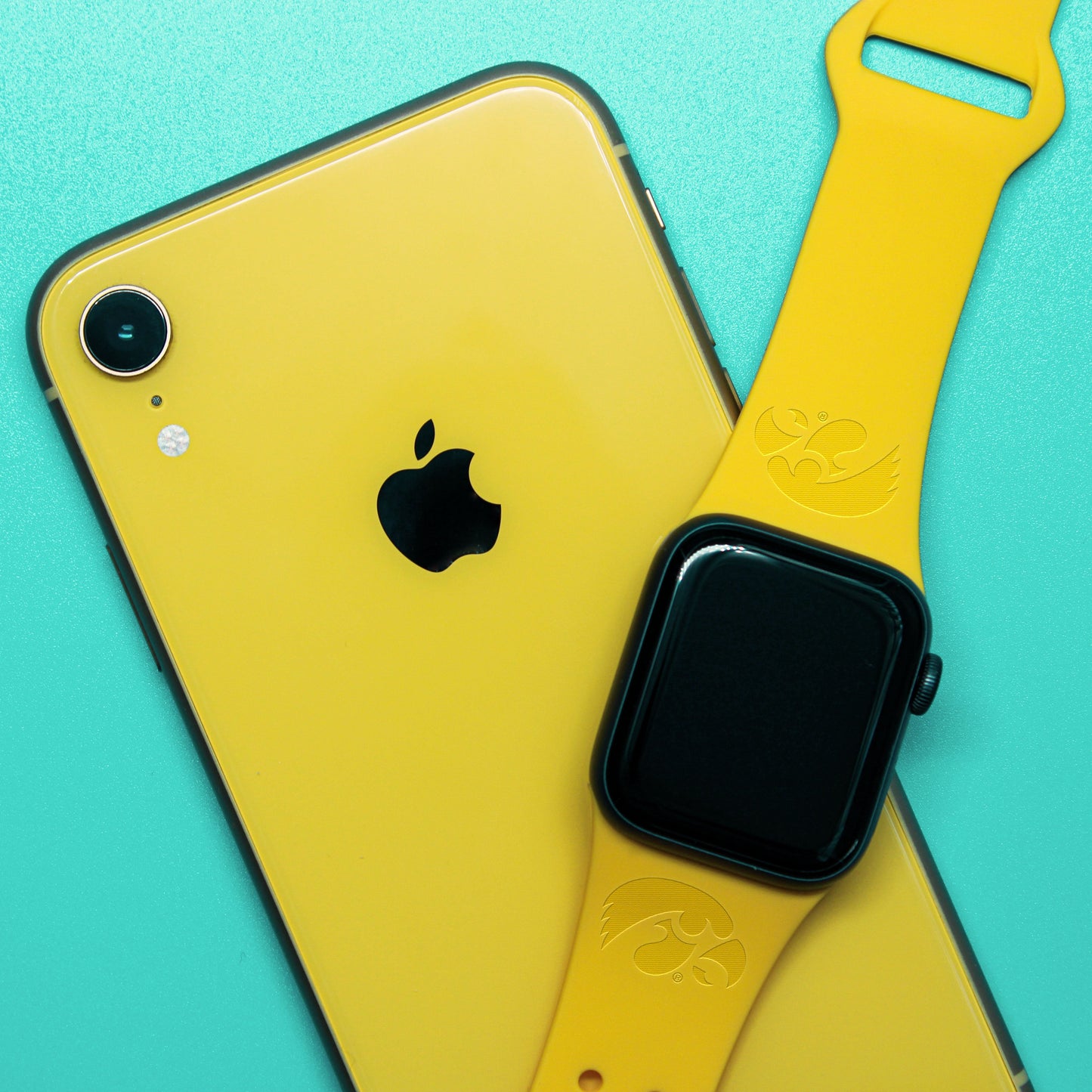 Iowa Hawkeyes Engraved Apple Watch Band