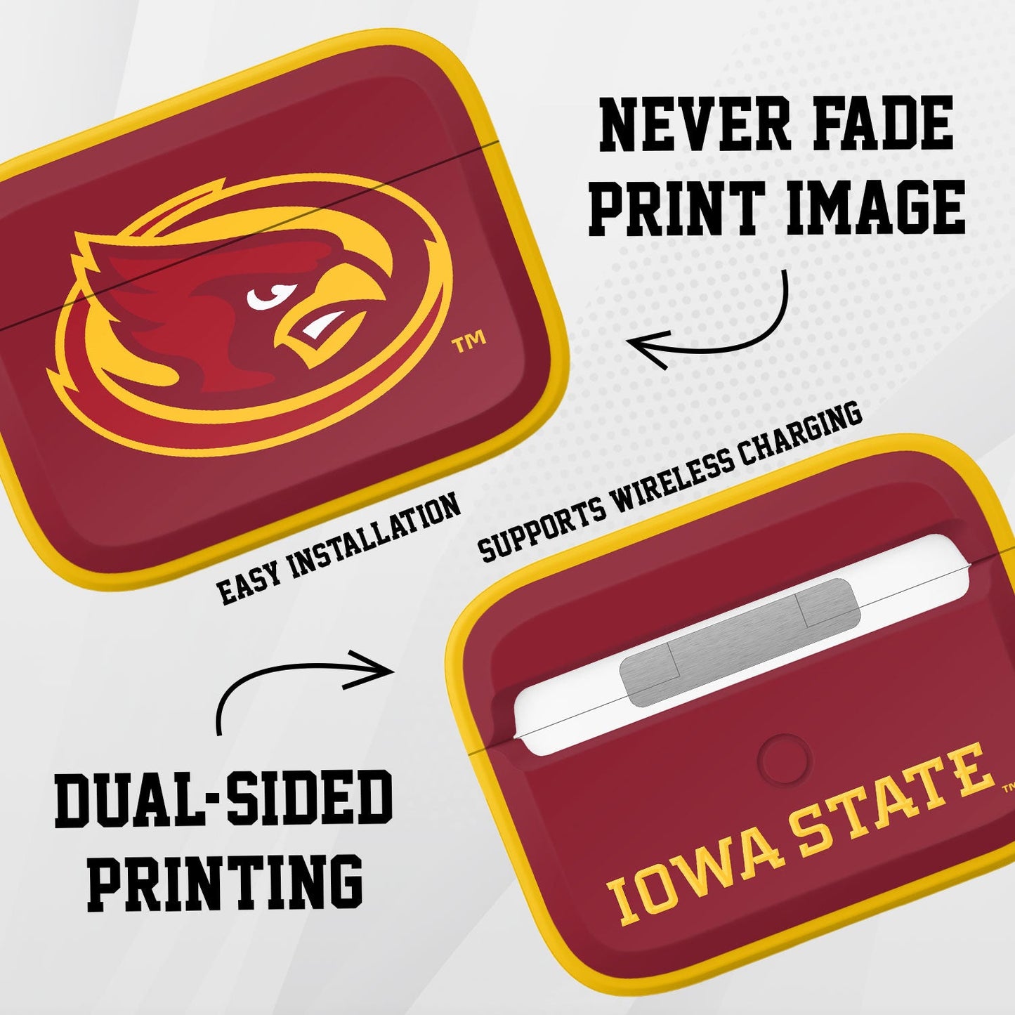 Iowa State Cyclones HDX AirPods Pro 1 & 2 Case Cover
