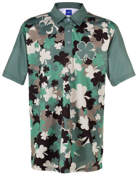 Irish Camo Mens Golf Polo Shirt by ReadyGOLF