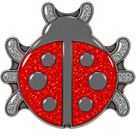 Ladybug Glitter Ball Marker & Hat Clip by ReadyGOLF