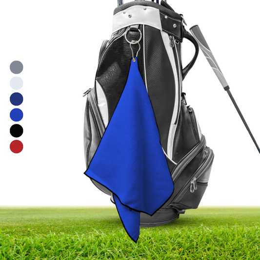 Large Microfiber Waffle Golf Towel: Center Grommet & Hook