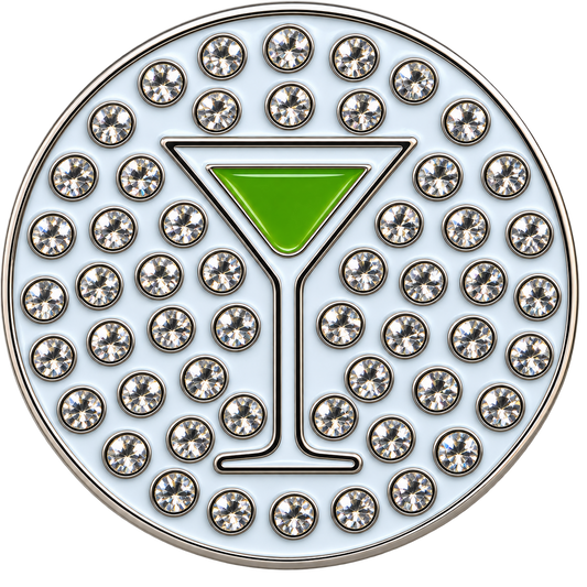 Apple Martini Crystal Ball Marker & Hat Clip by ReadyGOLF