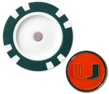Load image into Gallery viewer, Officially Licensed Miami Hurricanes Poker Chip Ball Marker
