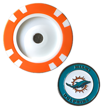 Load image into Gallery viewer, Officially Licensed Miami Dolphins Poker Chip Ball Marker
