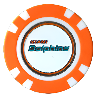 Officially Licensed Miami Dolphins Poker Chip Ball Marker