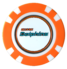 Load image into Gallery viewer, Officially Licensed Miami Dolphins Poker Chip Ball Marker
