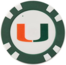 Load image into Gallery viewer, Officially Licensed Miami Hurricanes Poker Chip Ball Marker
