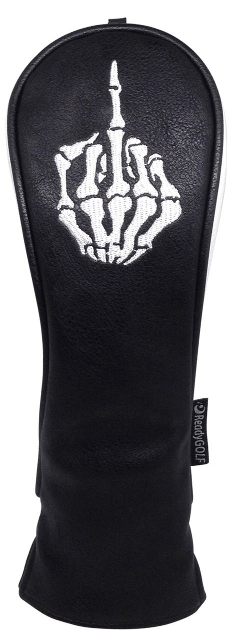 Skeleton Bone Middle Finger Embroidered Hybrid Headcover by ReadyGOLF