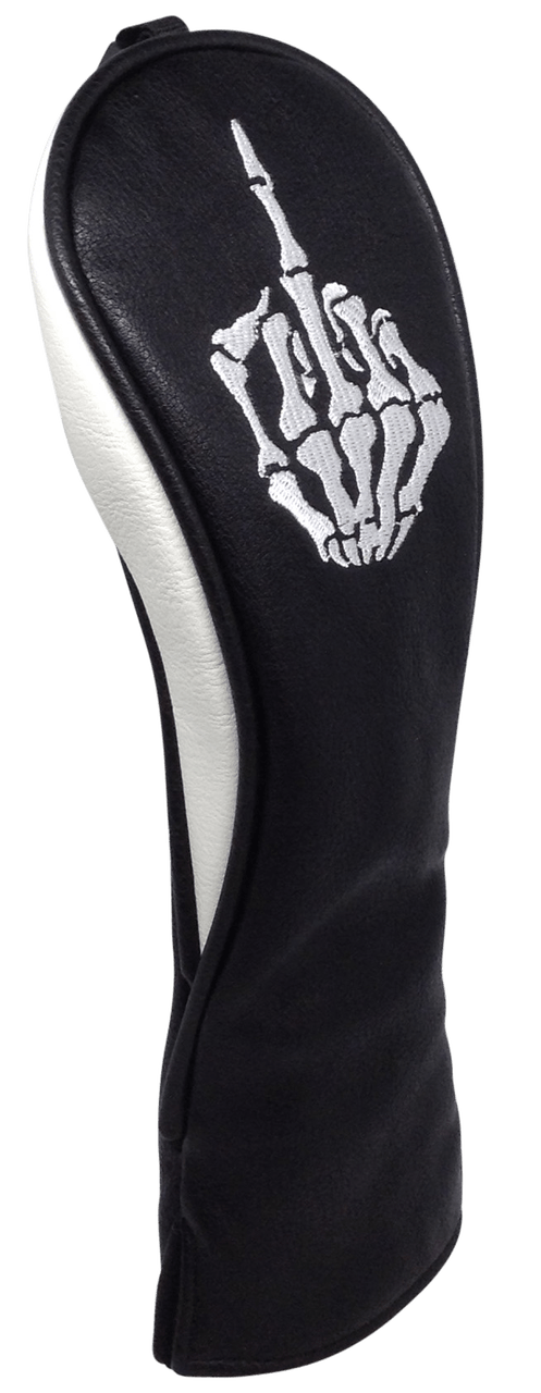 Skeleton Bone Middle Finger Embroidered Hybrid Headcover by ReadyGOLF