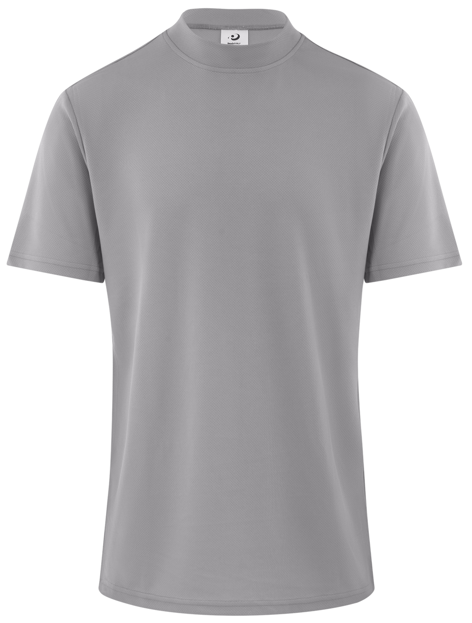 Men's Grey Mock Neck CoolMax Polo Shirt by ReadyGOLF
