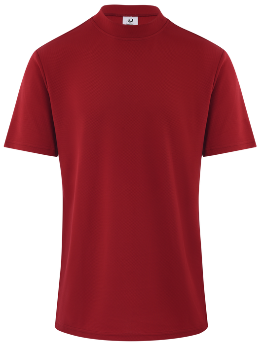 Men's Red Mock Neck CoolMax Polo Shirt by ReadyGOLF