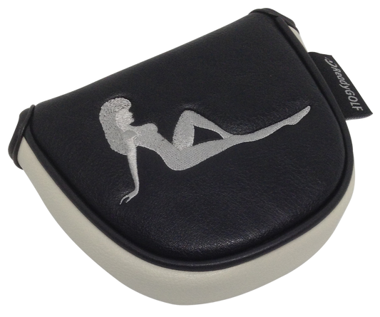 Mudflap Girl Embroidered Mallet Putter Cover by ReadyGOLF (Black)