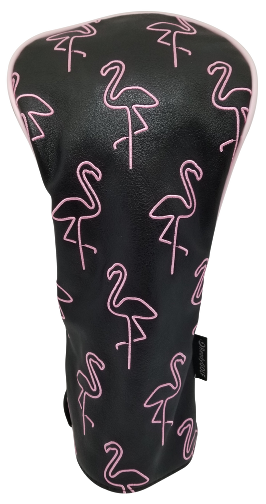 Neon Flamingo Embroidered Headcover by ReadyGOLF - Driver