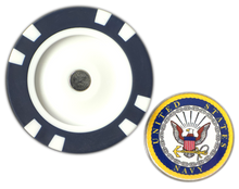 Load image into Gallery viewer, Officially Licensed U.S. Navy Poker Chip Ball Marker
